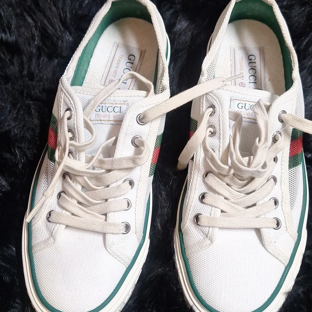Gucci Tennis 1977 Sneakers - Cream and Green - Picture 2 of 2